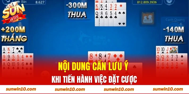 Nội dung cần lưu ý khi tiến hành việc đặt cược